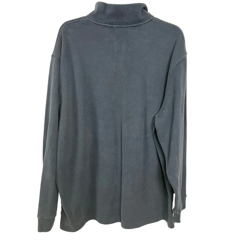 Polo Ralph Lauren Mens‎ XXL Navy 1/4 Zip Cotton Pullover Sweater Mock Neck E13